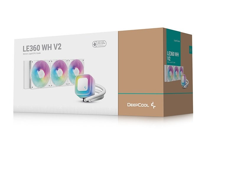 DEEPCOOL LE360 WH V2 360mm ARGB AIO Liquid CPU Cooler – Triple 120mm PWM Fans, 3400RPM Pump, Anti-Leak Technology, Aluminum Radiator, Intel & AMD Compatible, White | LE360-WHAMMN-G-2 - Image 2